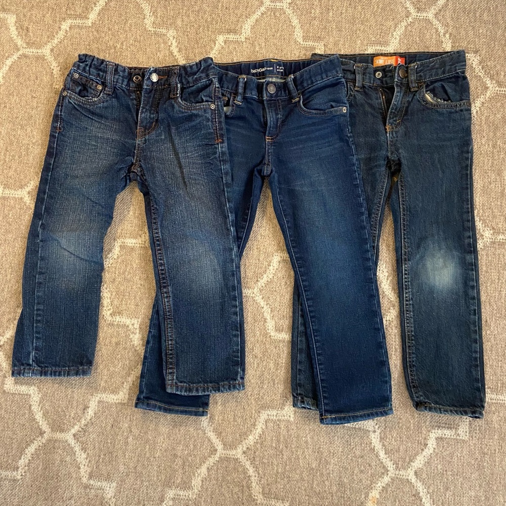 (3) pairs boys jeans - size 4/5T